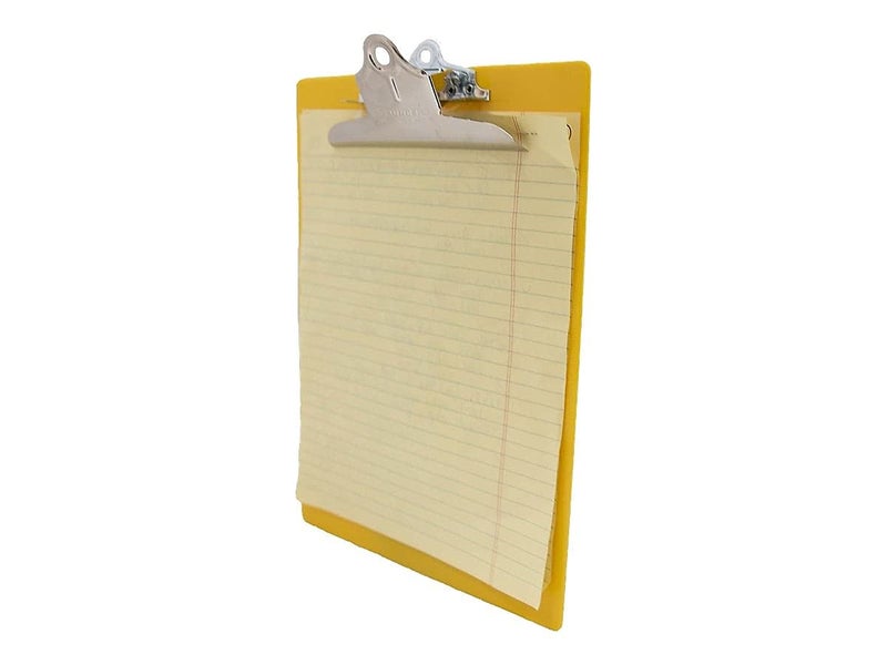 Saunders 21605 Recycled Plastic Clipboard w/Ruler Edge, 1" Clip Cap, 8 1/2 x 12 Sheets, Yellow - Image 3